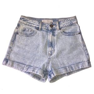 acid wash denim shorts high waisted